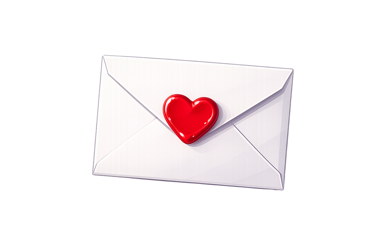 Love letter Envelope Red heart