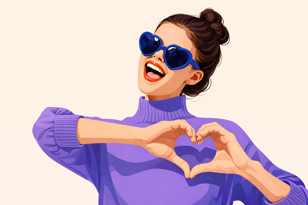 Woman Girl Heart gesture