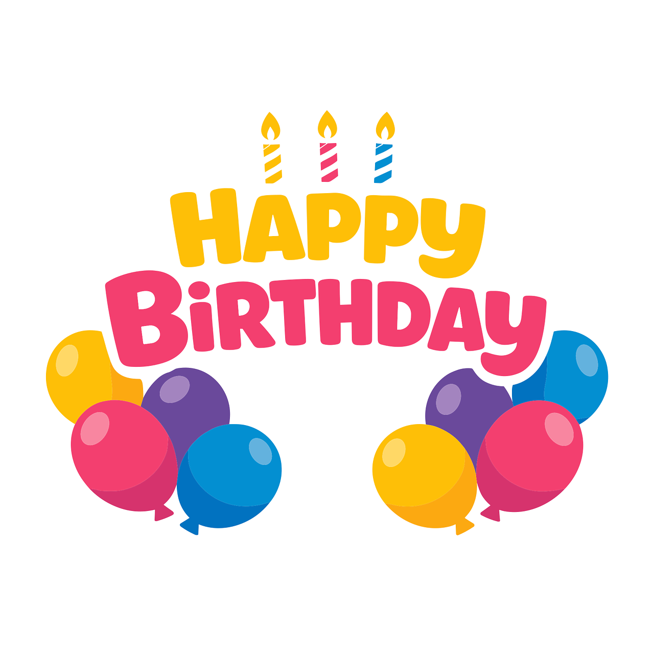 Happy Balloons Candles