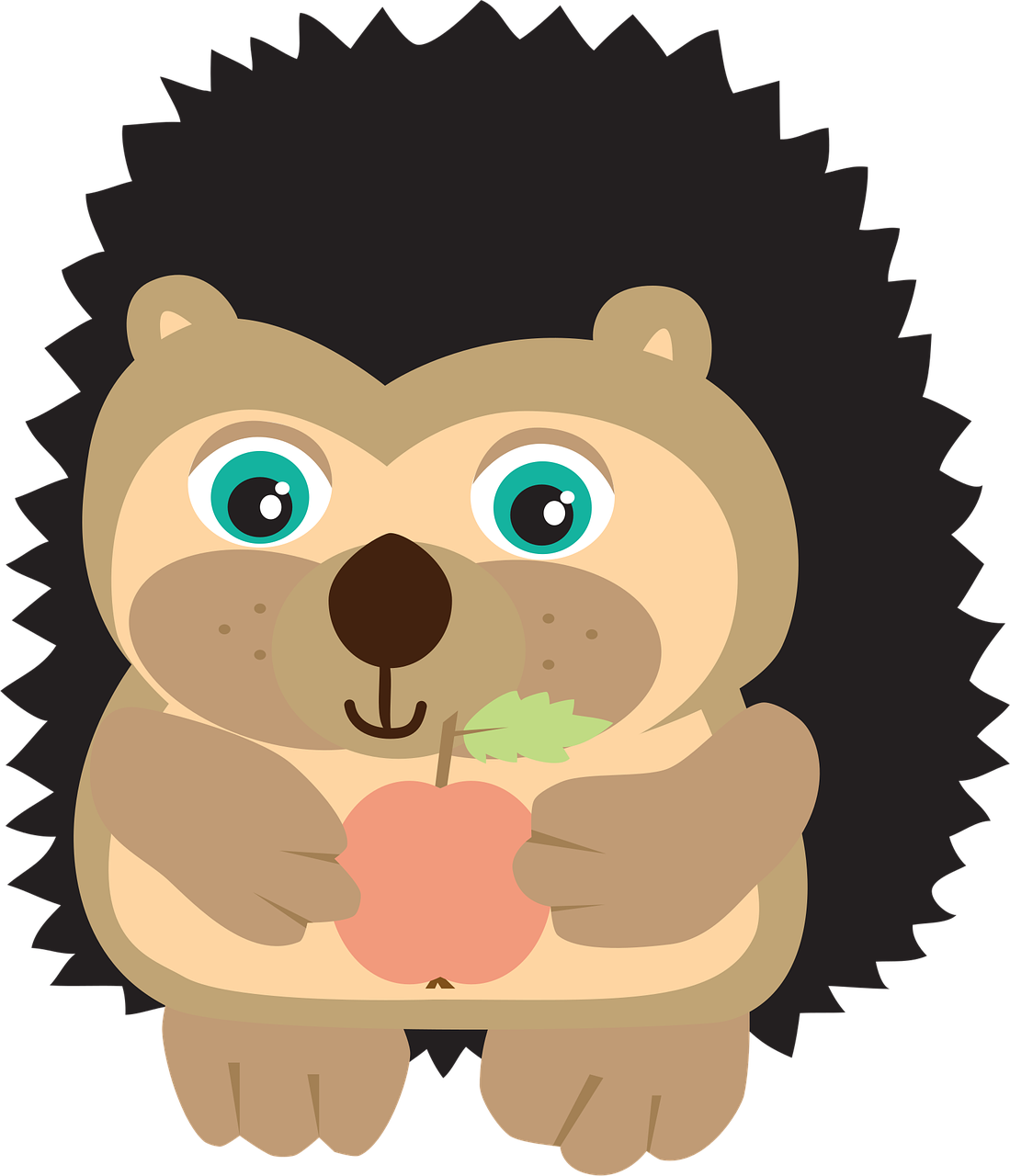 Hedgehog Apple Autumn