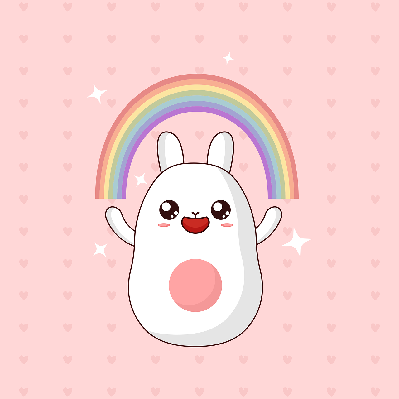 Rabbit Bunny Rainbow
