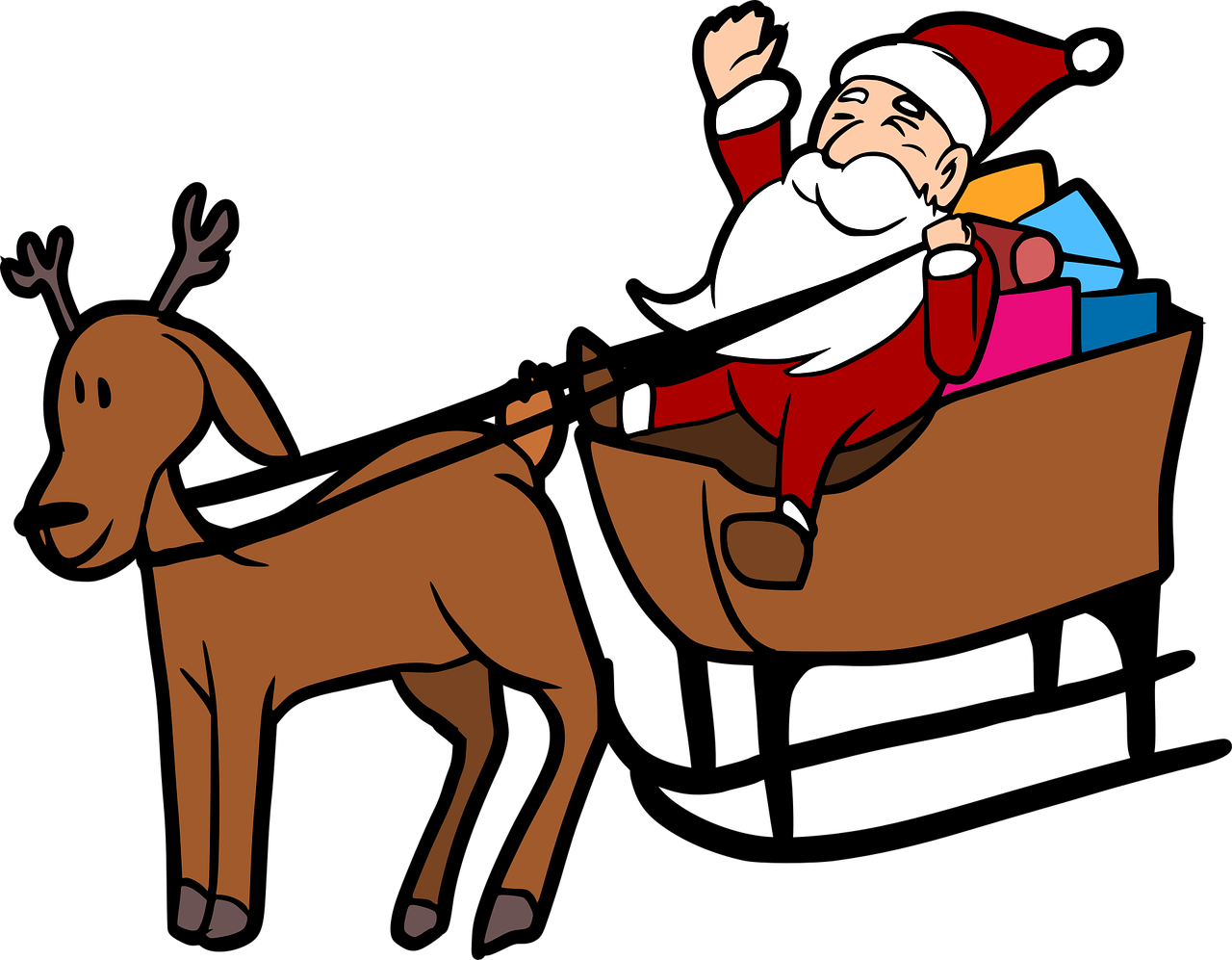 Santa claus Sleds Reindeer