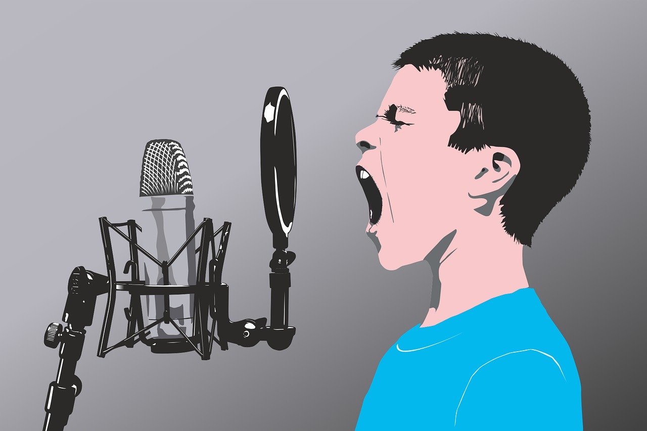 Microphone Kid Vector