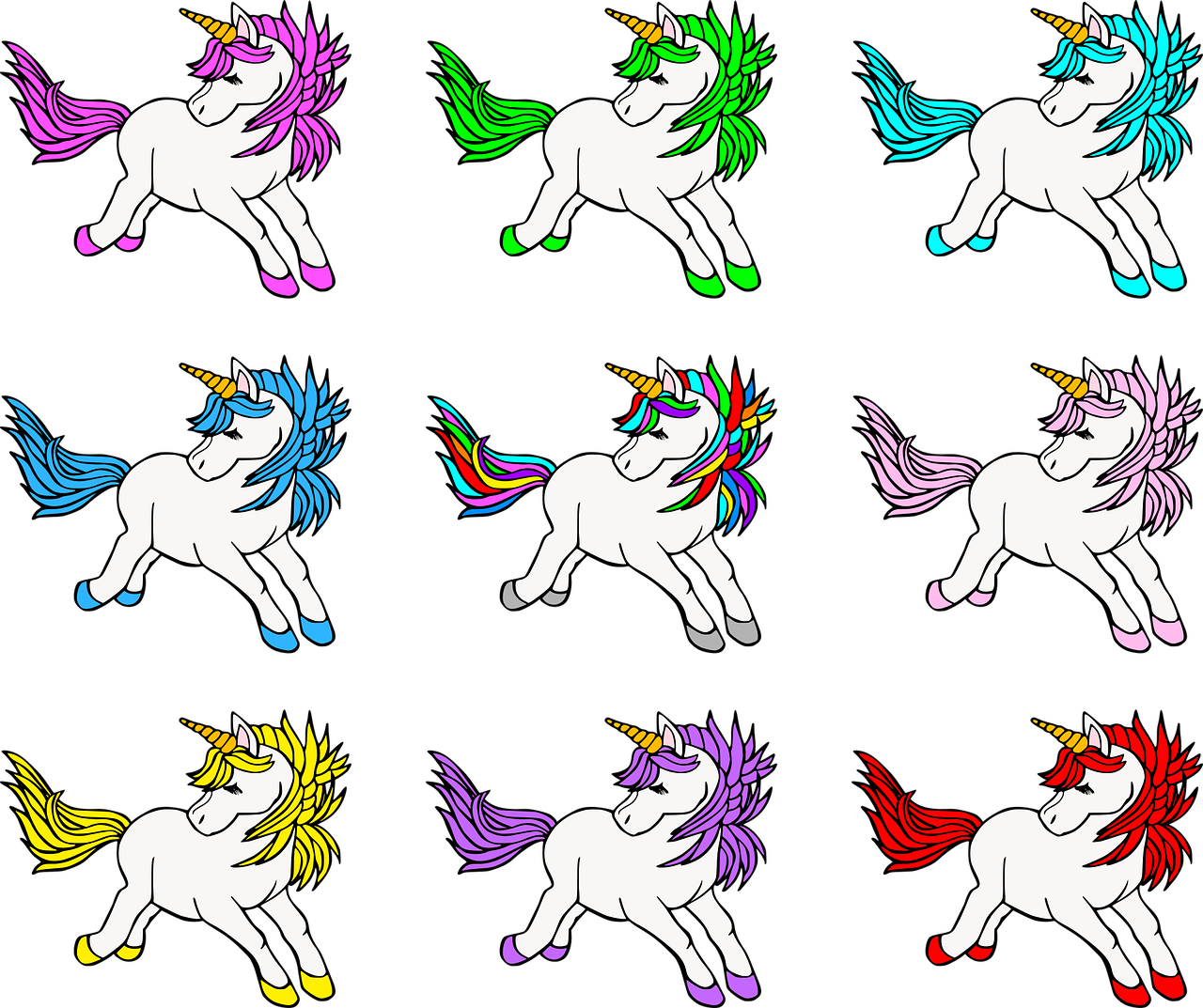 Unicorn Horses Icon