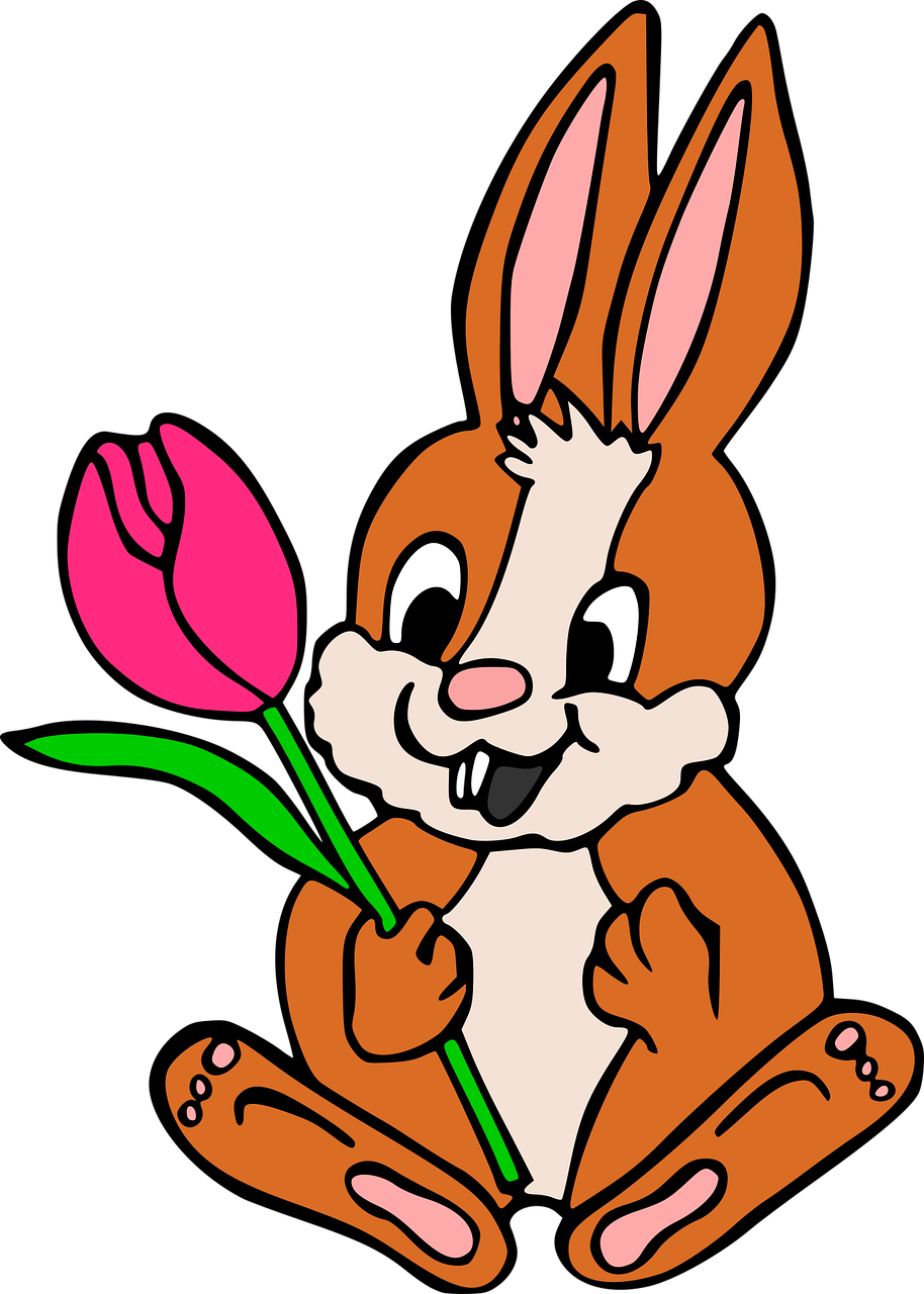 Easter Flower background Bunny