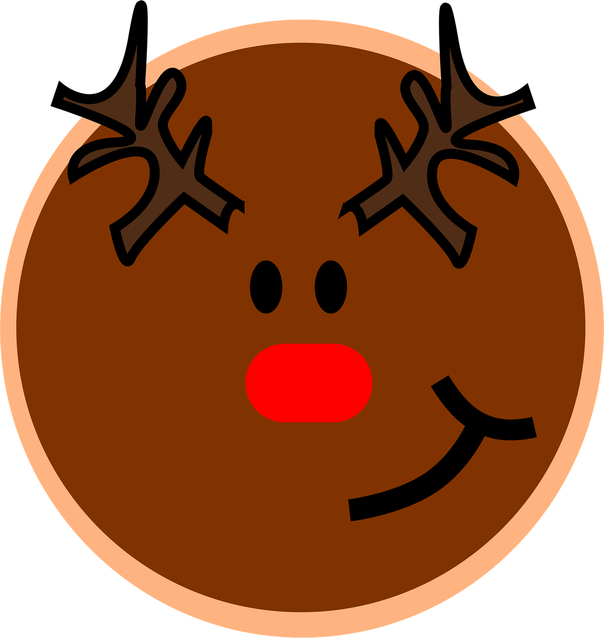 Deer face Cookie Christmas