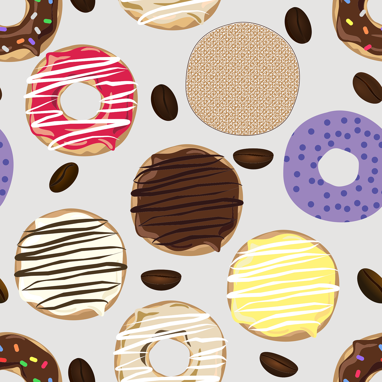 Donut pattern Donut background Doughnut pattern