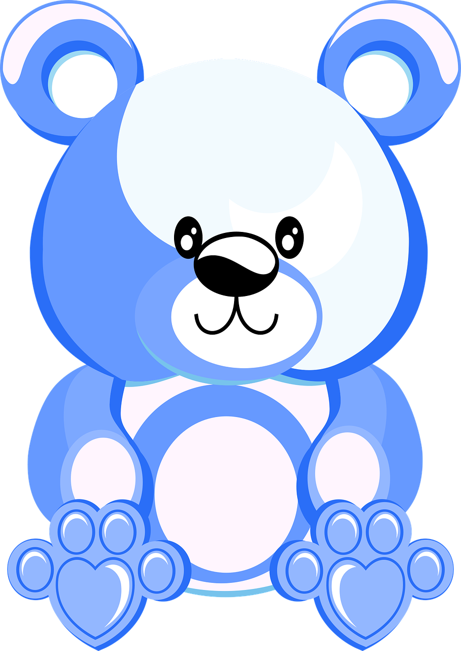 Blue teddy bear Stuffed toy Drawing