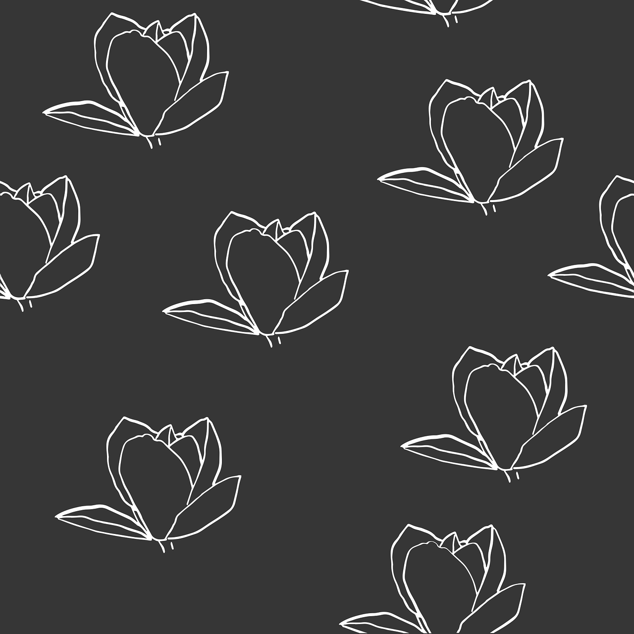 Magnolia Seamless Pattern