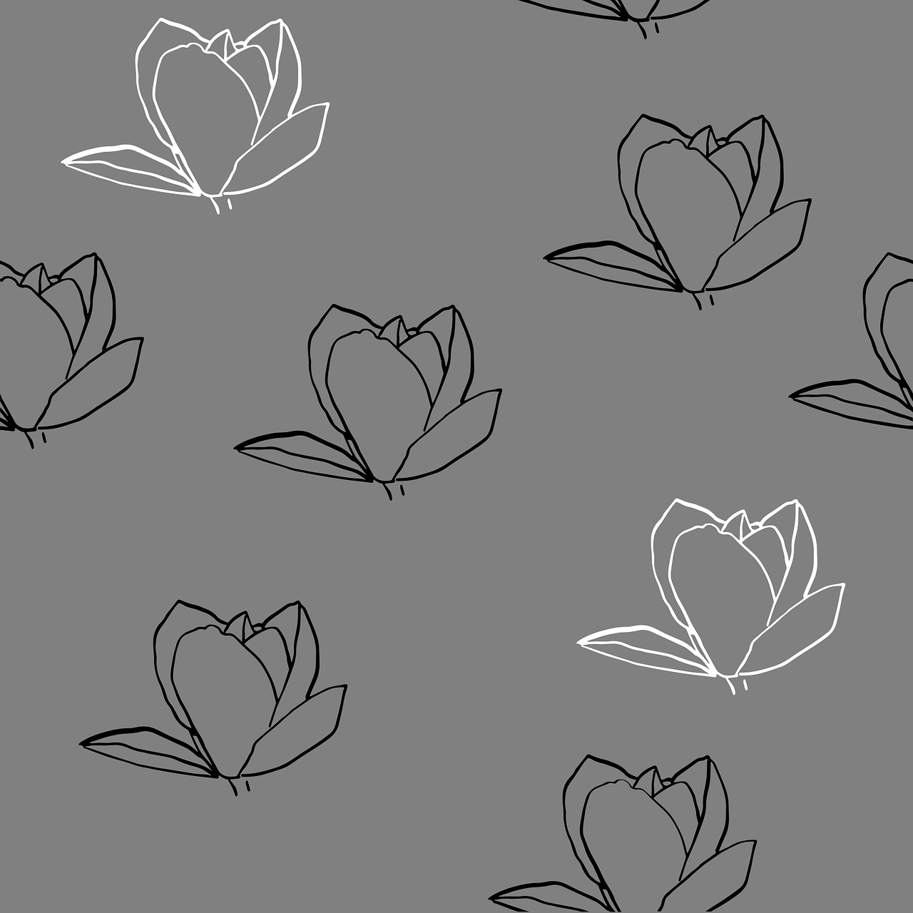 Magnolia Seamless Pattern