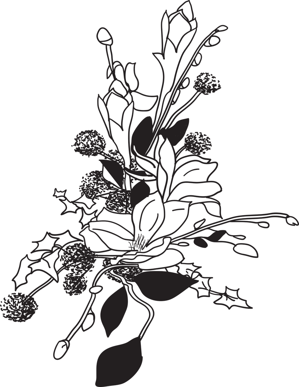 Arrangement Flowers Magnolia