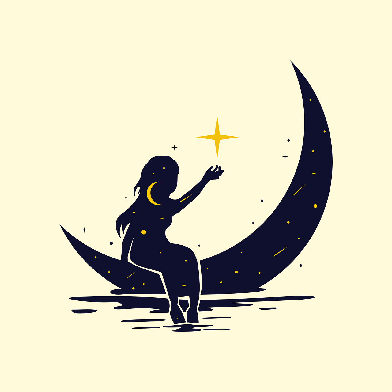 Moon Stars Girl