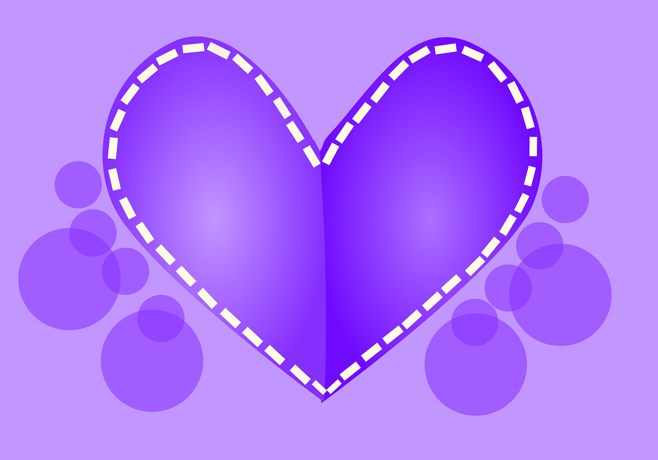 Heart Love card Copy space